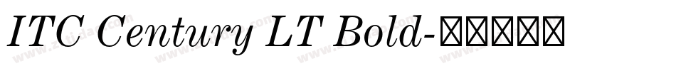 ITC Century LT Bold字体转换